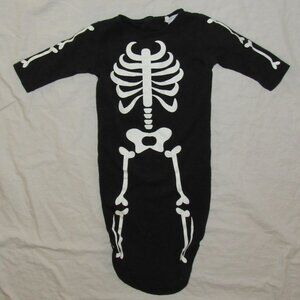 Pottery Barn Kids Sleep Sack Halloween Skeleton Costume Sleeper 0-6 Months